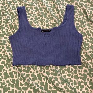 Blue crop top